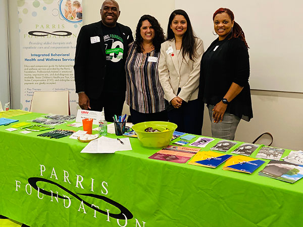 Sneha Nayar-Bhalerao, second from right, a University of Houston-Victoria assistant professor of professional counseling and internship coordinator, poses for a picture during the Oct. 15 Counseling Internship Fair