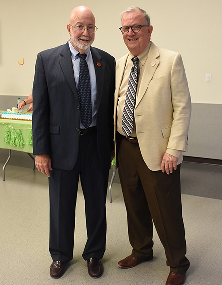 Dr. Glenn and Dr. Cockrum at retirement party